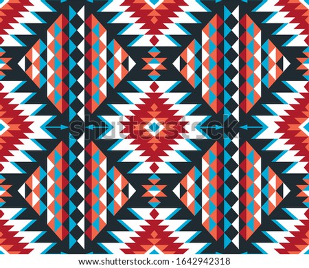 Tribal seamless colorful geometric pattern. Ethnic vector texture.Traditional ornament.