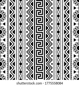 Vector de diseño de textura de patrones étnicos tribales sin fisuras
