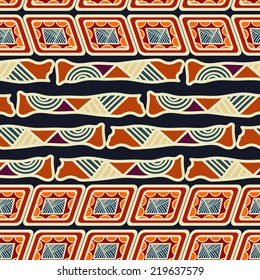 Tribal seamless ethnic texture. Vector illustration