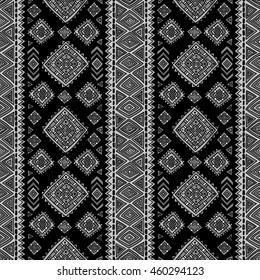 Tribal seamless geometric pattern, traditional ethnic motifs in folk style, texture, background.