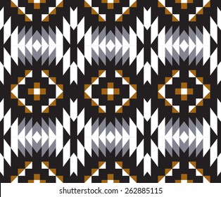 Tribal seamless natural colored geometric pattern.