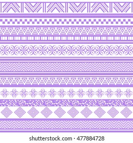 Tribal seamless pattern. Abstract background with ethnic ornament. Seamless background with different geometric shapes. Vector illustration