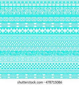 Tribal seamless pattern. Abstract background with ethnic ornament. Seamless background with different geometric shapes. Vector illustration