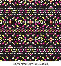 Tribal seamless pattern. Abstract ethnic geometric art print.  