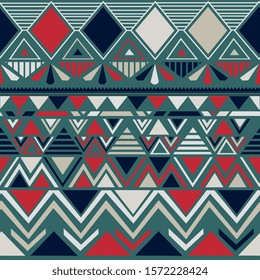 Tribal seamless pattern. African aztec abstract geometric art print. ethnic navajo vector background. Illustration for fashion textile print. Wallpaper, cloth design, fabric, paper, and cover.