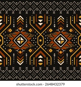 Padrão tribal sem emenda. Roupa de lama africana. Impressão étnica.