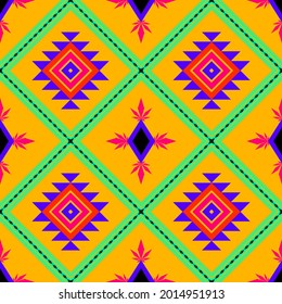 Tribal seamless pattern. African print. Ethnic geometric design. Cloth kente.