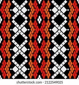 Stamm-nahtloses Muster. Afrikanischer Druck. Ethnische geometrische Konstruktion. Tuch kente.