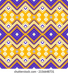 Tribal seamless pattern. African print. Ethnic geometric design. Cloth kente. Yellow background.