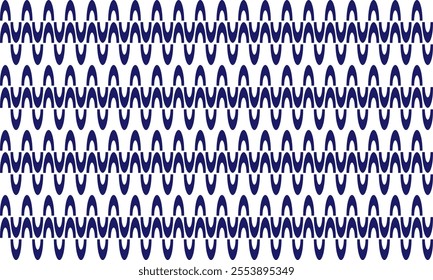 Tribal seamless pattern in blue white, Print African tribe border motifs, Ethic cloth, fabric, print, blue tone ribbon, white background, seamless pattern with repeat blue waves as horizontal strip