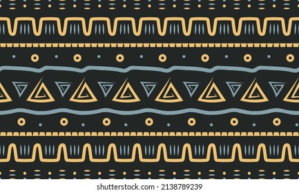 Tribal Seamless Pattern. Ethnic Geometric Vector Background. Aztec, Mayan or Inca Style