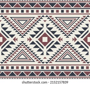 Tribal Seamless Pattern. Ethnic Geometric Vector Background. Aztec, Mayan or Inca Style