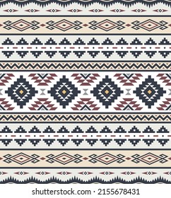 Tribal Seamless Pattern. Ethnic Geometric Vector Background. Aztec, Mayan or Inca Style