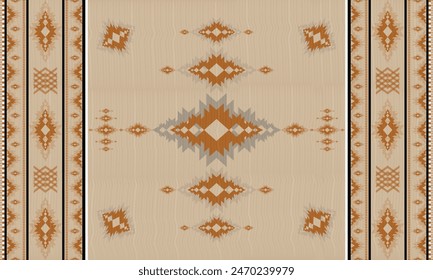 Tribal seamless pattern ethnic jewelry Southwestern ethnic decoration style Vector seamless pattern Illustration of a woven carpet