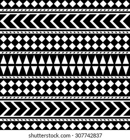Tribal Seamless Pattern. Ethnic Vector Background. Arabic or African Style