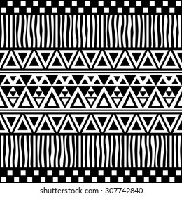 Tribal Seamless Pattern Ethnic Vector Background Stock Vector (Royalty ...