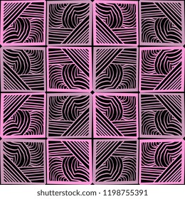 Tribal seamless pattern with geometric vector abstract style. Modern colorful ancient ethnic doodle drawing for fashion trendy multicolor.