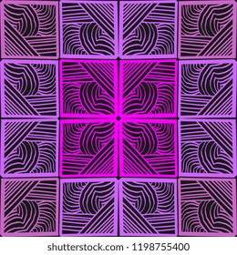 Tribal seamless pattern with geometric vector abstract style. Modern colorful ancient ethnic doodle drawing for fashion trendy multicolor.