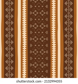 Tribal seamless pattern. Traditional African mud cloth, bogolan.