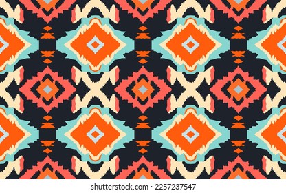Tribal seamless pattern  traditional indigenous carpets  African American or Indian ethnic fabric pattern. Vector illustration.