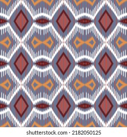 Tribal Seamless Pattern Vector Illustration With Ikat Diamond Style art design for print fabric paper rug dress rapping mudmee saree silk textile industry