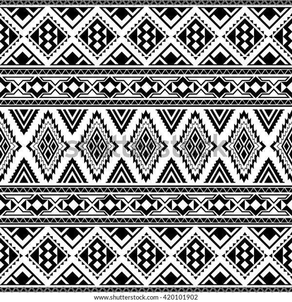 Tribal Seamless Patternethnic Tribal Borders Stock Vector (Royalty Free ...