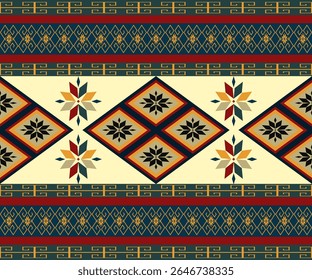  tribal seamless pattern,Native Ethnic South Western decor style,Boho geometric Vector, blanket, rug, carpet illustration
