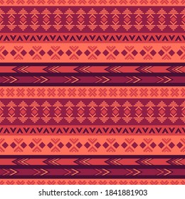 Tribal seamless vector pattern. Background with ethnic geometric ornament. Textile design.