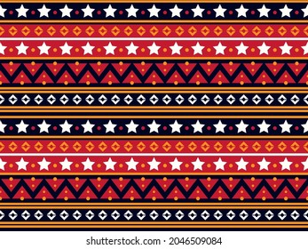 Tribal seamless vector pattern. Boho textile design. Geometric ethnic ornament.