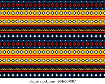 Tribal seamless vector pattern. Boho textile design. Geometric ethnic ornament.