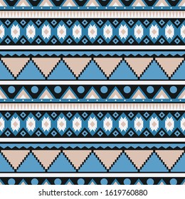 Tribal seamless vector pattern. Ethnic aztec ornament with traditional motifs. Stylish design for paper, textile, covers, surfaces.