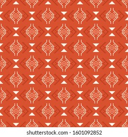Tribal seamless vector pattern with traditional motifs. Abstract geometric background in ethnic style with folk ornament for design and print on paper, textile.
