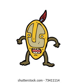 tribal shaman mask cartoon