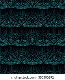 tribal shamanic geometric seamless pattern, easily customizable color palette, use gradient, opacity masks, clipping mask, vector