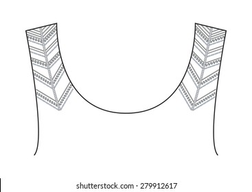 Tribal shoulder,neck print  in vector