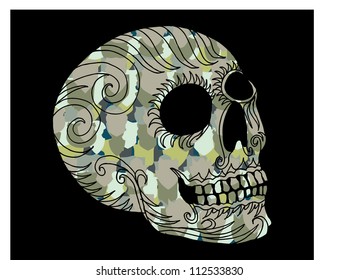 tribal skull camouflage