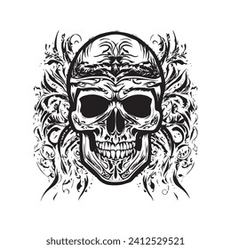 Tribal Schädel Vektorbild-Design.
