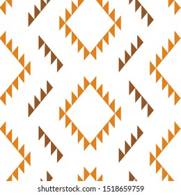 Tribal southwestern native american navajo seamless pattern. Ethnic fashion aztec ornament, abstract geometric handmade print for textile and surface design, package, wallpaper, wrapping paper