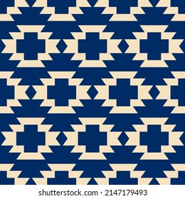 Tribal southwestern native american navajo seamless pattern. Ethnic fashion aztec ornament, abstract geometric handmade print for textile and surface design, package, wallpaper, wrapping paper