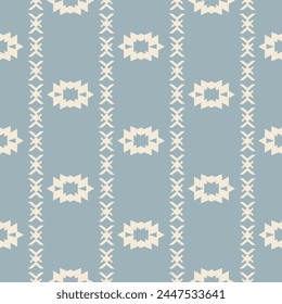 Tribal southwestern seamless pattern. Native American Folk Navajo background. Ethnic fashion Aztec ornament, abstract geometric handmade print for blankets, textile, wallpaper
