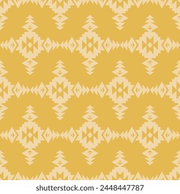 Tribal southwestern seamless pattern. Native American Folk Navajo background. Ethnic fashion Aztec ornament, abstract geometric handmade print for blankets, textile, wallpaper
