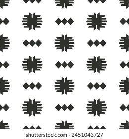 Tribal southwestern seamless pattern. Native American folk Navajo background. Ethnic fashion Aztec ornament, abstract geometric handmade print for blankets, textile, wallpaper