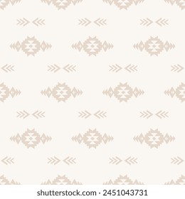 Tribal southwestern seamless pattern. Native American folk Navajo background. Ethnic fashion Aztec ornament, abstract geometric handmade print for blankets, textile, wallpaper
