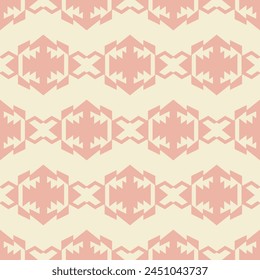 Tribal southwestern seamless pattern. Native American folk Navajo background. Ethnic fashion Aztec ornament, abstract geometric handmade print for blankets, textile, wallpaper