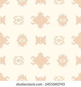 Tribal southwestern seamless pattern. Native American folk Navajo background. Ethnic fashion Aztec ornament, abstract geometric handmade print for blankets, textile, wallpaper