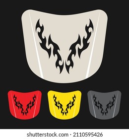 tribal stripe decal for car hood vector image