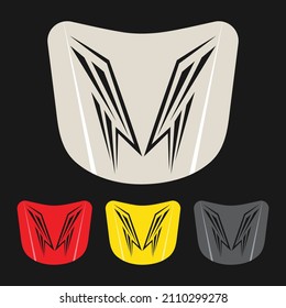 tribal stripe vinyl decal for car hood vector image