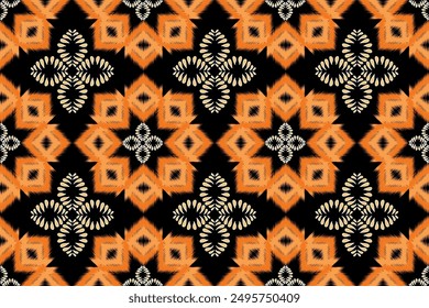 Patrón de rayas tribales y ikat. Motivo del bordado, patrón africano, patrón indio, impresión de cera, impresión de adorno de patrón sin costuras. Diseño para textil, Fondo de pantalla de la cubierta, envoltura, tela, ropa, sarong