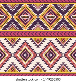 Tribal Navajo Seamless Pattern Aztec Abstract Stock Vector (Royalty ...