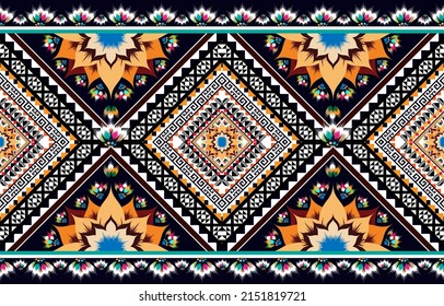 Tribal striped seamless pattern. Aztec geometric vector background. 
Can be used in textile design, web design for making of clothes, accessories, 
decorative paper, wrapping, envelope; backpacks, etc